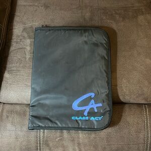 Class Act Vintage Zippered Folder School pocket 80s